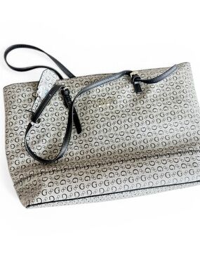 Guess Gray Designer Tote Bag